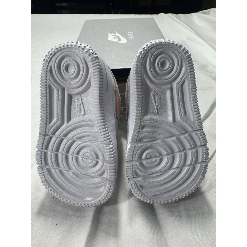 Toddler's Nike Force 1 Low Easyon Phantom/Echo Pink-Summit White (FN0236 006) 5c - Picture 8 of 8